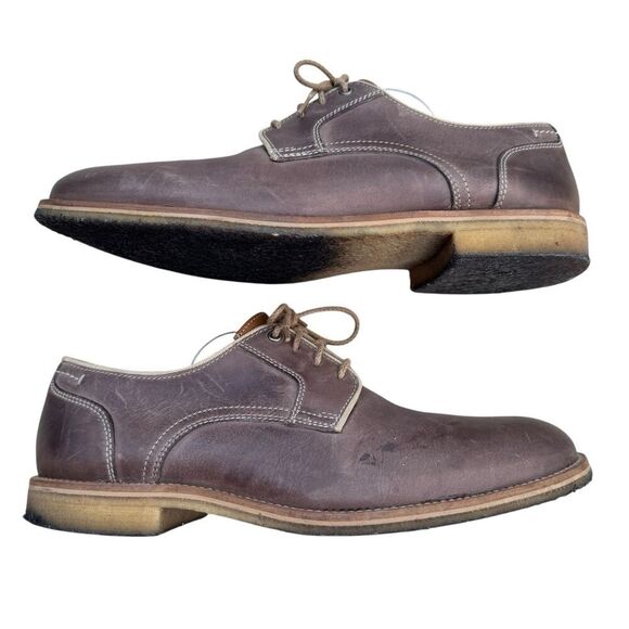Johnston & Murphy Howell Plain Toe Brown Leather Derby Shoes Mens 11 M Preppy main image 6